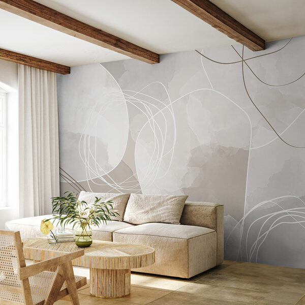 Un fond blanc et gris avec des cercles et des lignes Un fond blanc et gris avec des cercles et des lignes