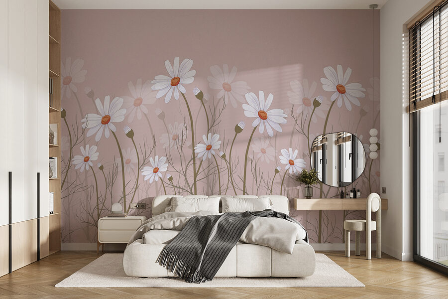 Un groupe de fleurs blanches