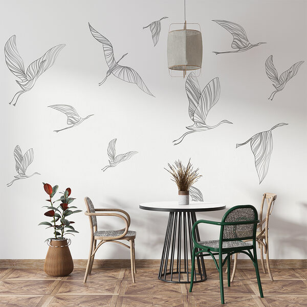 Un groupe d'oiseaux en vol Un groupe d'oiseaux en vol