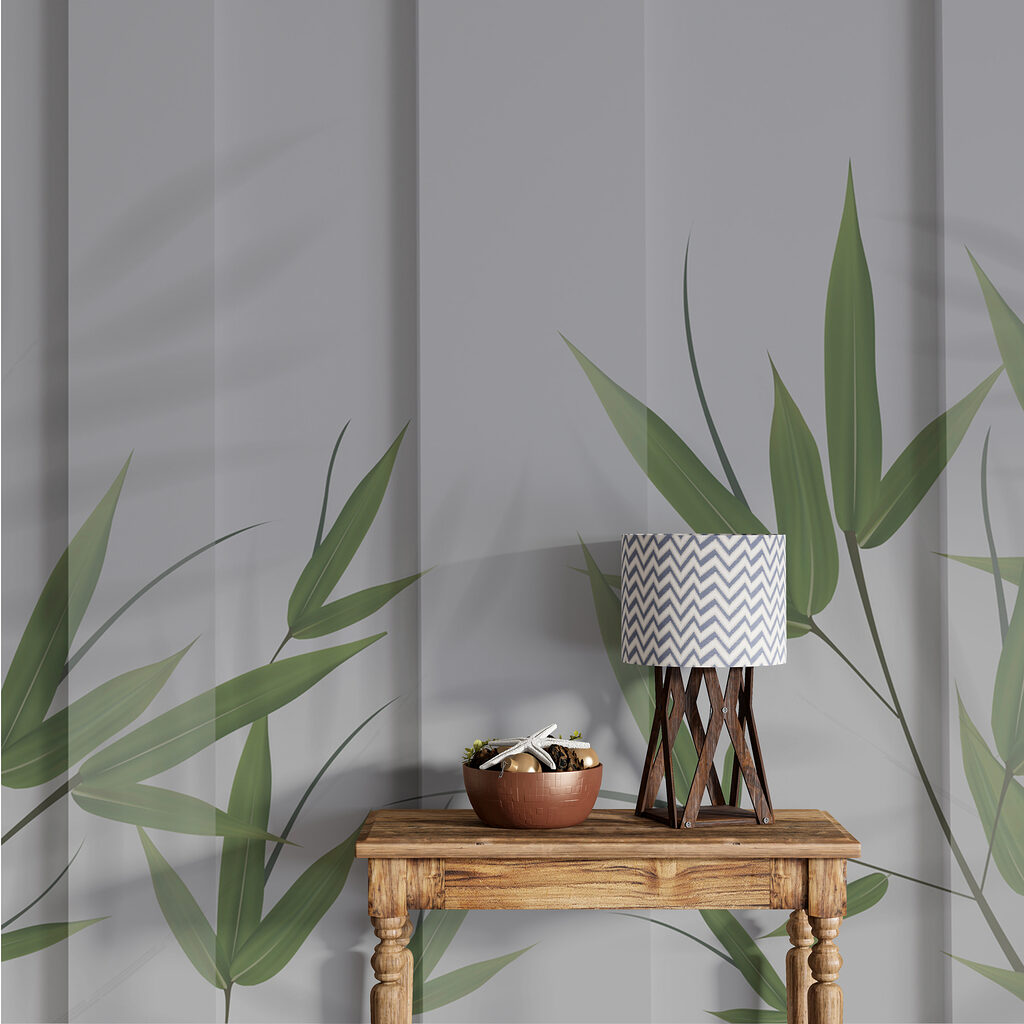 A green leaves on a white surface