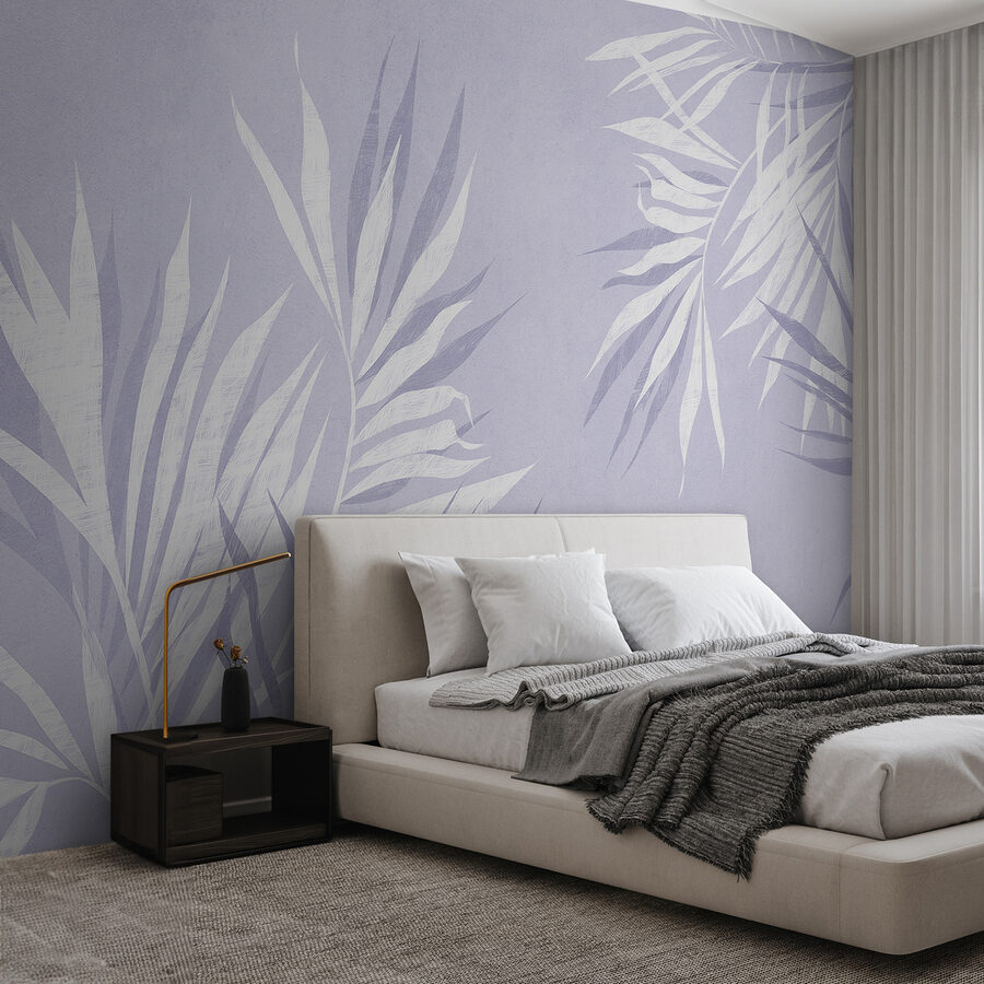 Une feuille blanche sur fond violet