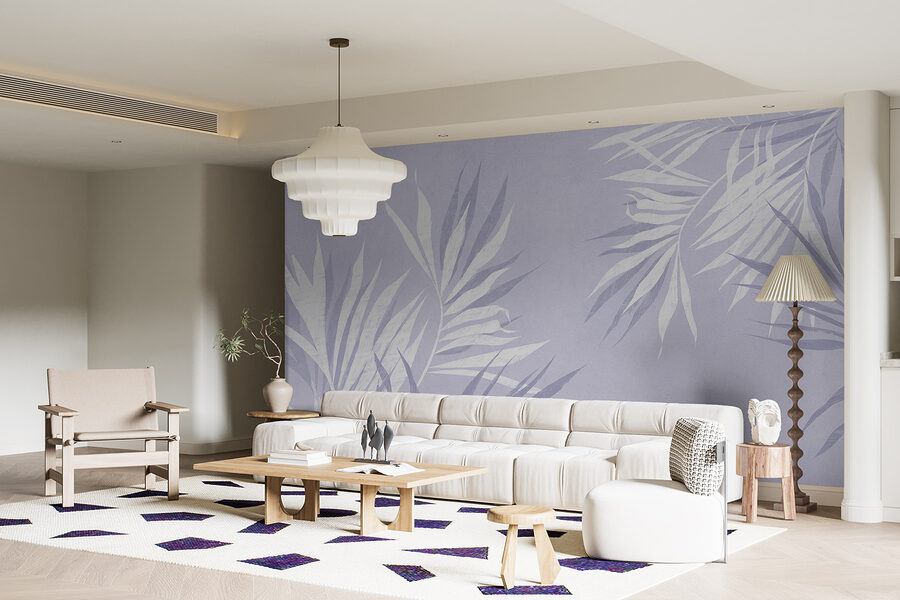 Une feuille blanche sur fond violet