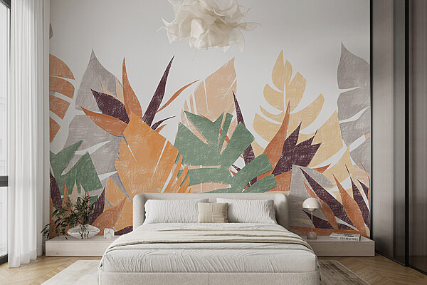 Groupe de feuilles sur fond blanc Groupe de feuilles sur fond blanc