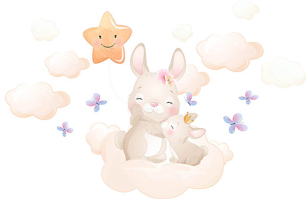 Un lapin et un bébé lapin Un lapin et un bébé lapin