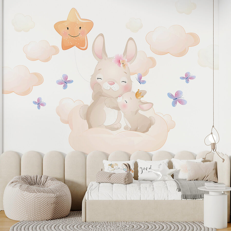 Un lapin et un bébé lapin