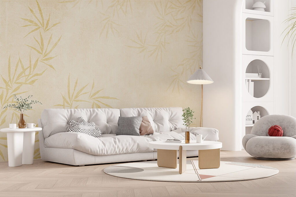 A white background with leaves A white background with leaves