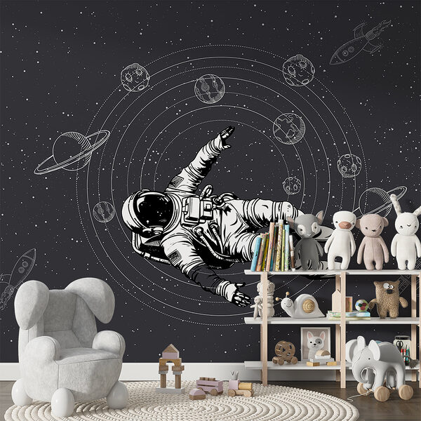 Un astronaute flottant dans l'espace Un astronaute flottant dans l'espace