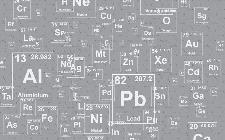 Un modèle d'éléments du tableau périodique