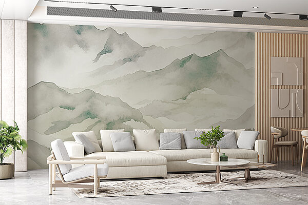 Une aquarelle de montagnes Une aquarelle de montagnes