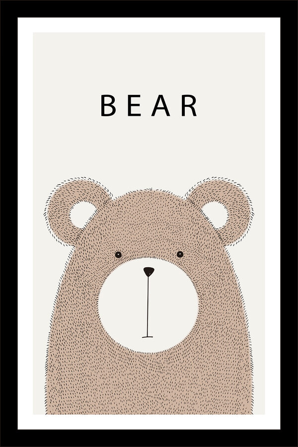A bear with black text A bear with black text