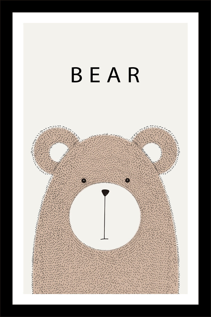A bear with black text A bear with black text