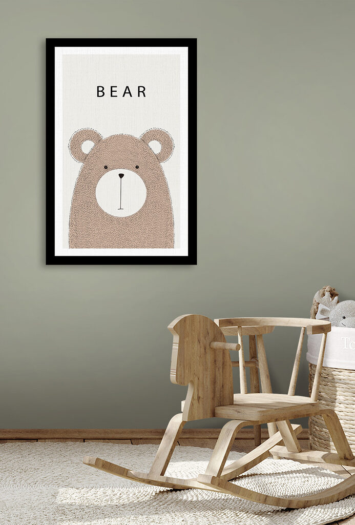 A bear with black text A bear with black text