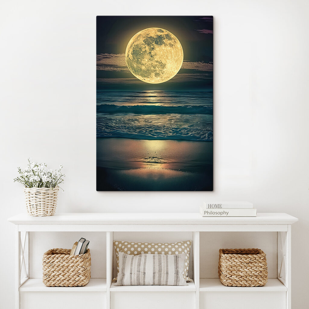 A moon over the ocean A moon over the ocean