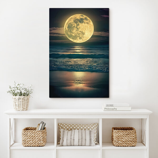 A moon over the ocean A moon over the ocean