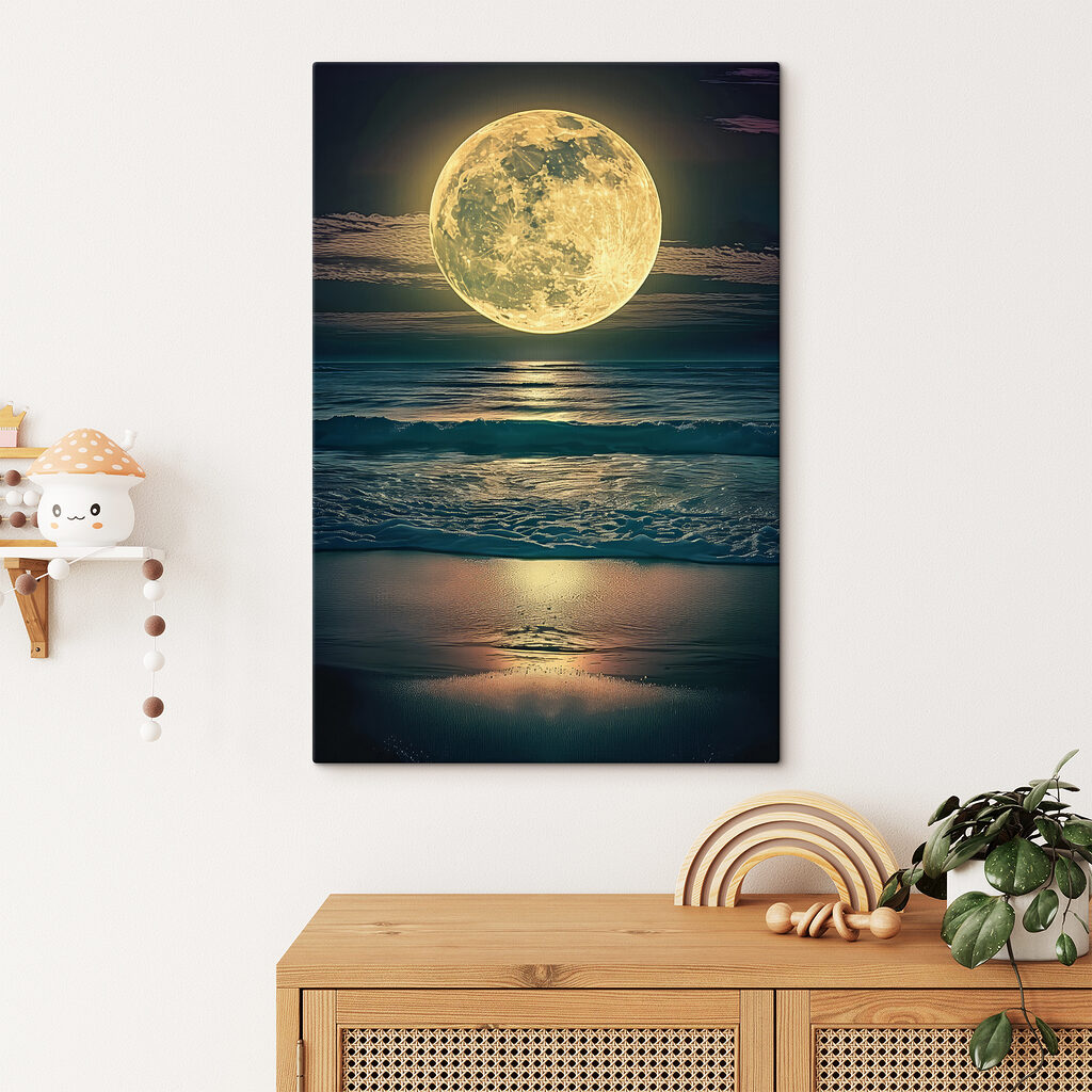 A moon over the ocean A moon over the ocean