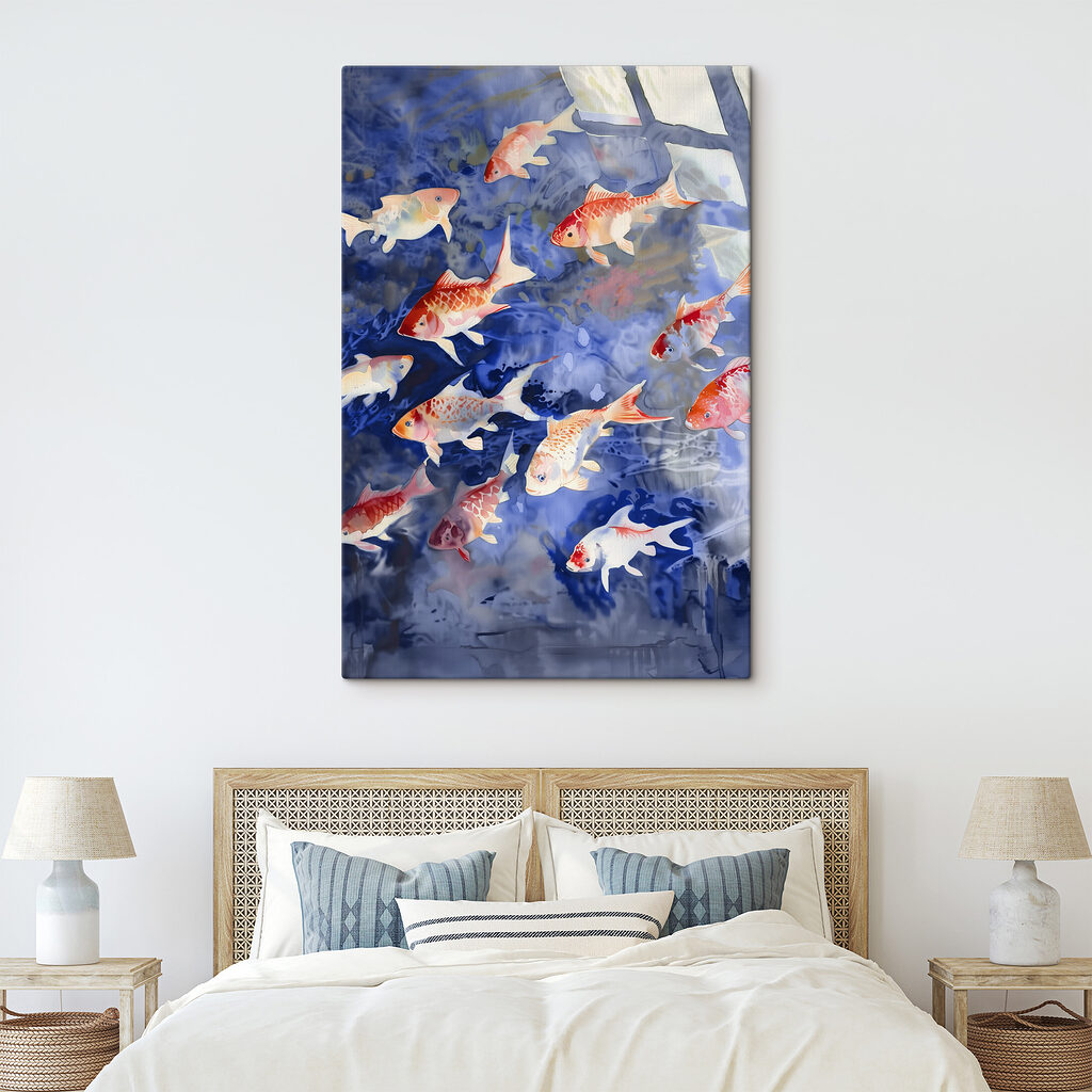 A group of fish swimming in water