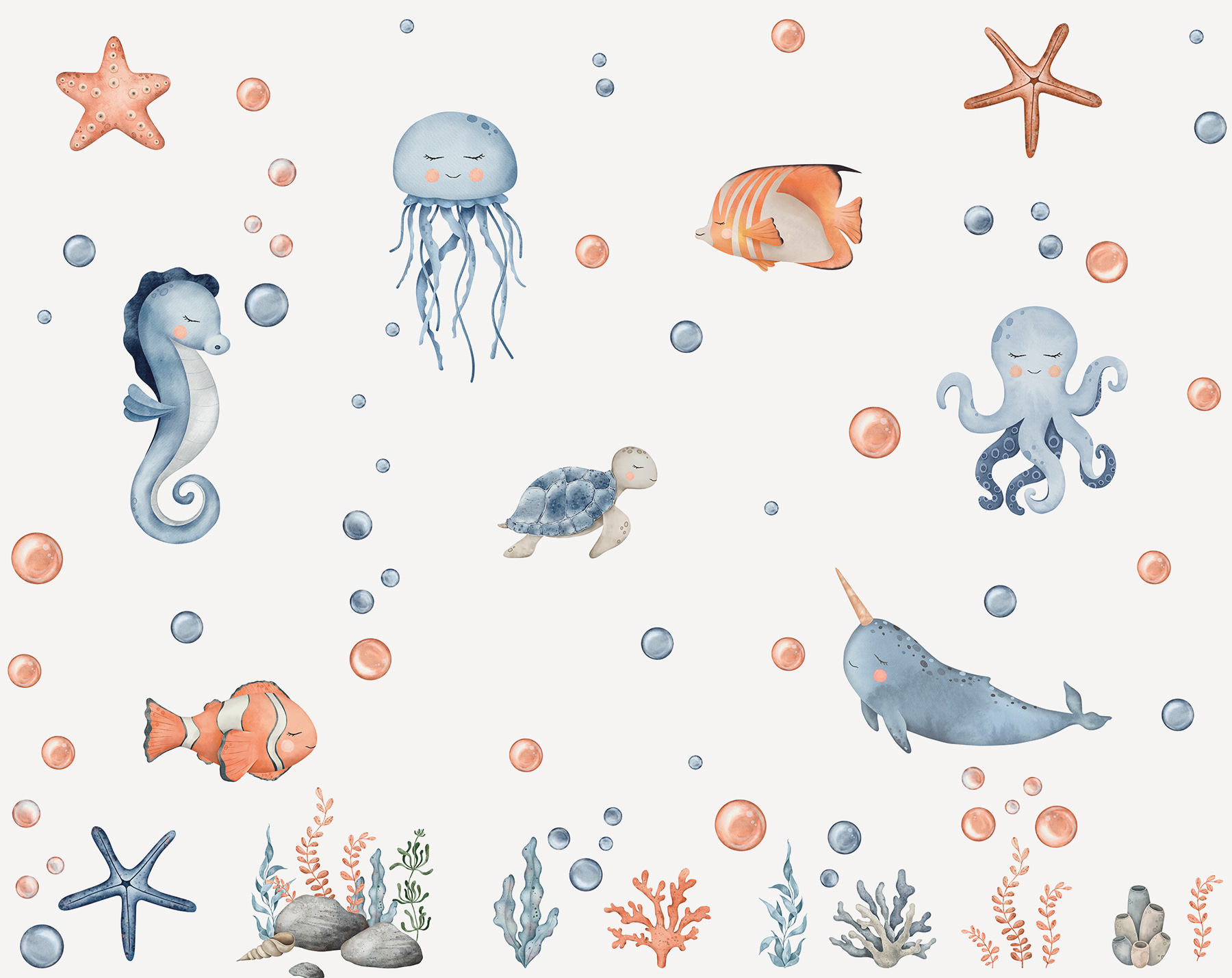 A group of sea animals