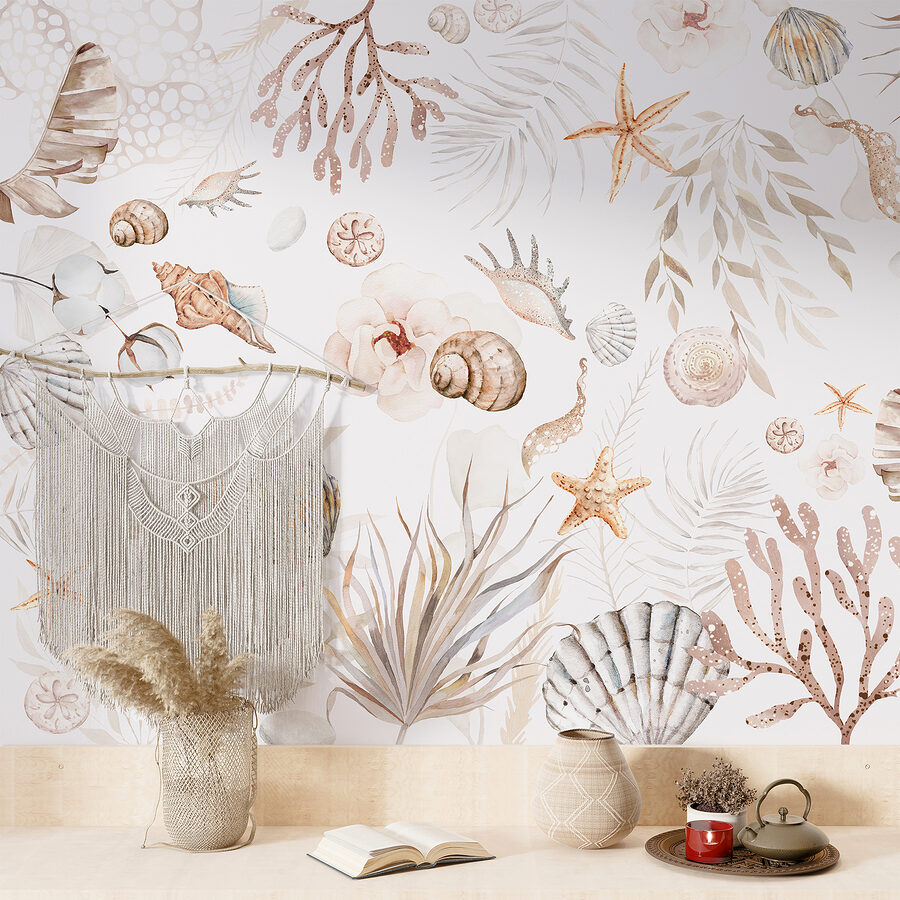 Un motif aquarelle de la vie marine