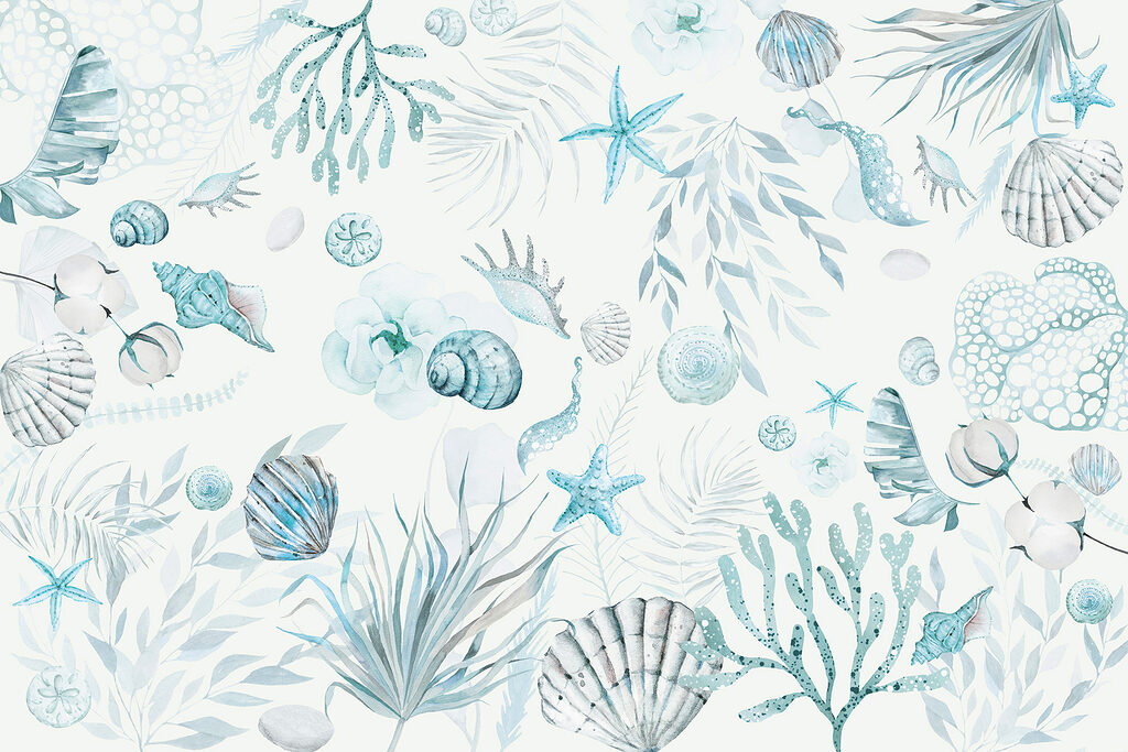 Un motif aquarelle de la vie marine Un motif aquarelle de la vie marine