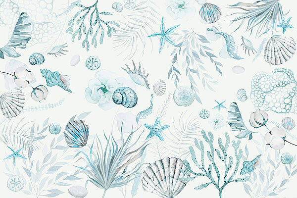 Un motif aquarelle de la vie marine Un motif aquarelle de la vie marine