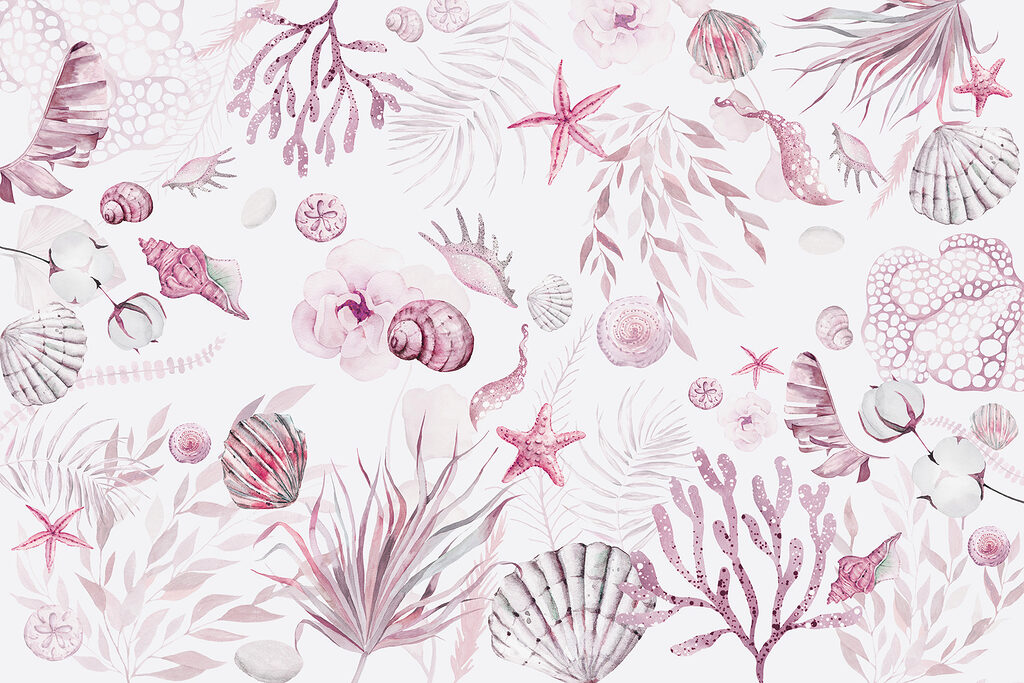 Un motif aquarelle de la vie marine Un motif aquarelle de la vie marine
