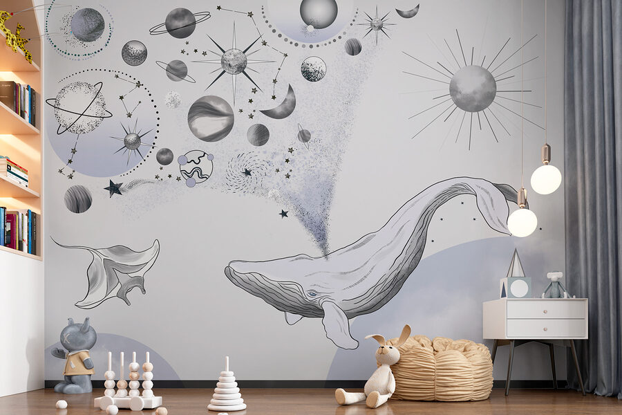 Une baleine et des planètes
