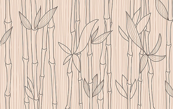 Dessin de tiges et de feuilles de bambou Dessin de tiges et de feuilles de bambou