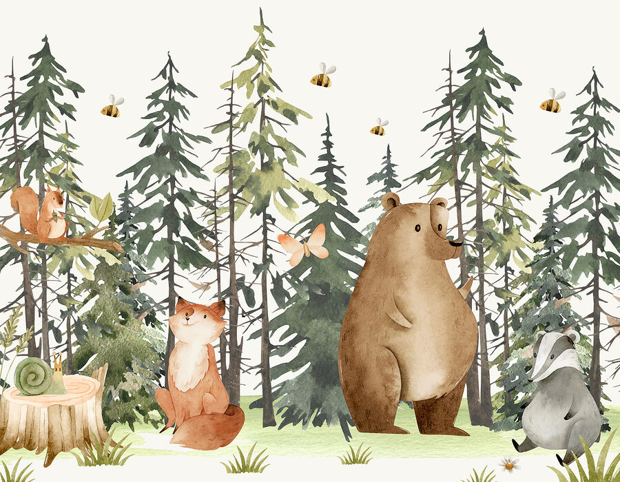 Un groupe d'animaux dans la forêt Un groupe d'animaux dans la forêt