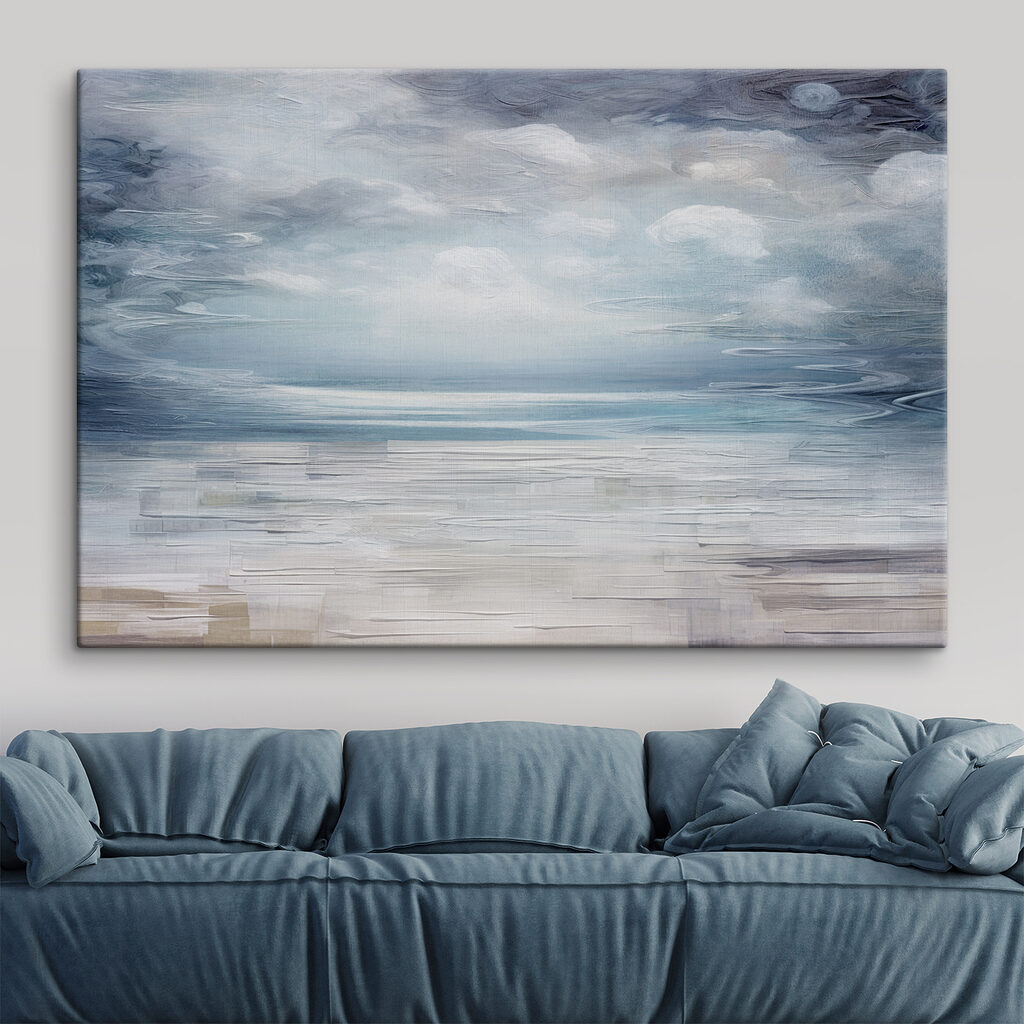 A landscape with clouds and blue sky