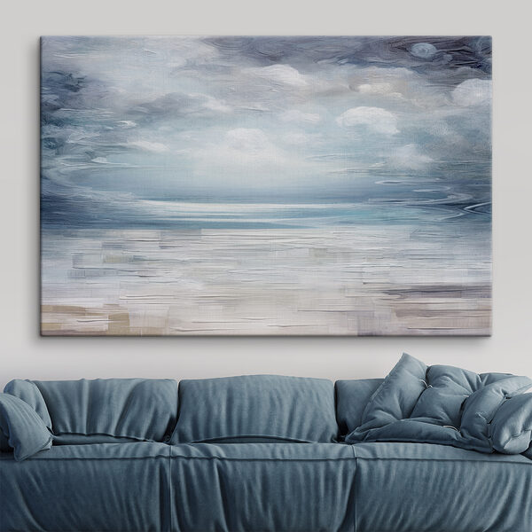 A landscape with clouds and blue sky