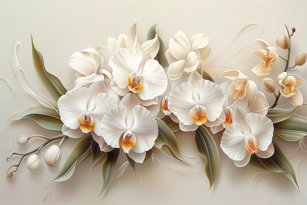 A group of white flowers