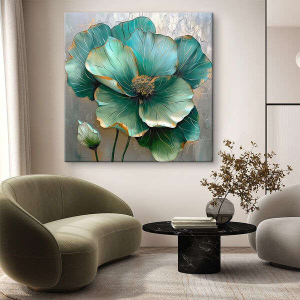 A painting of a flower A painting of a flower
