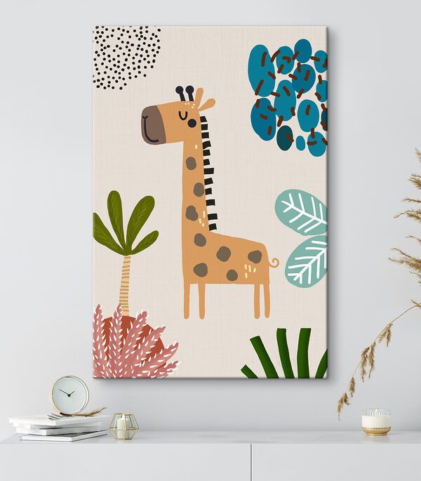 A giraffe and a tree