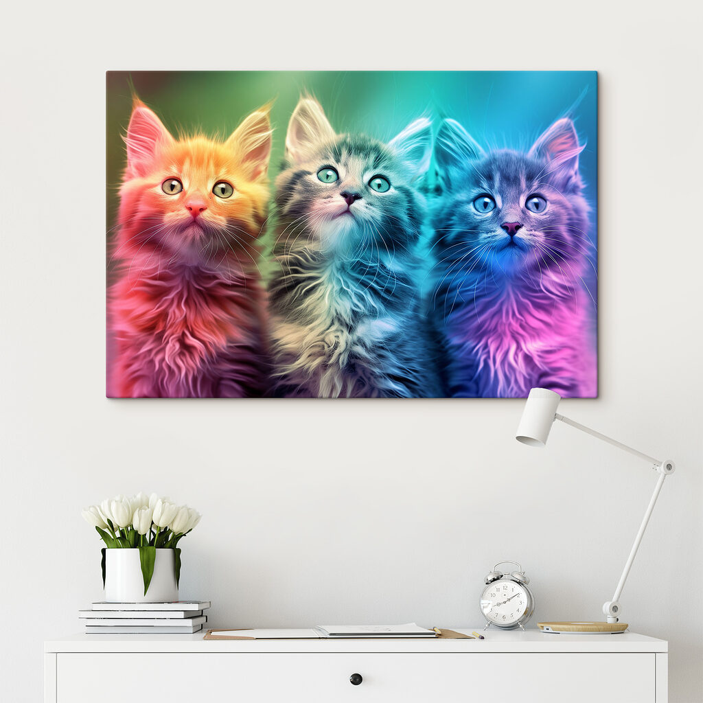 A group of kittens looking up A group of kittens looking up