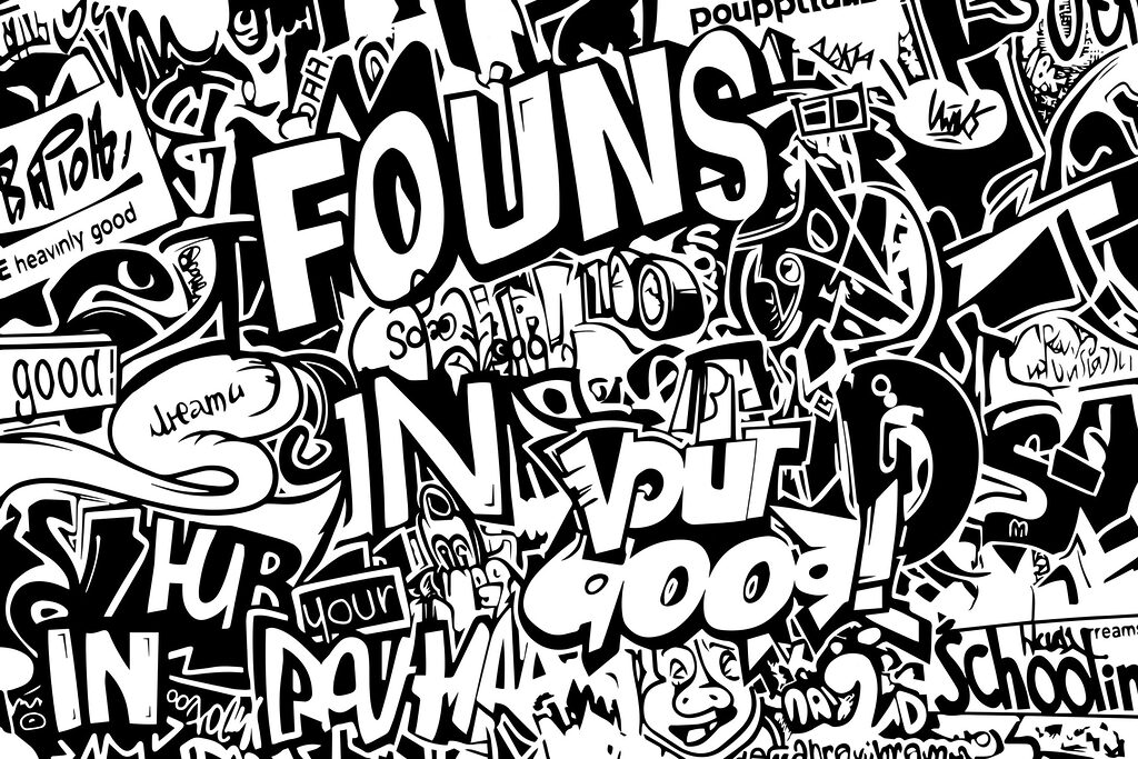 Une image de mots en noir et blanc Une image de mots en noir et blanc