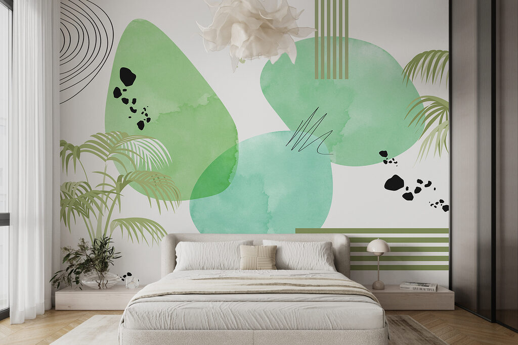 A green and black art