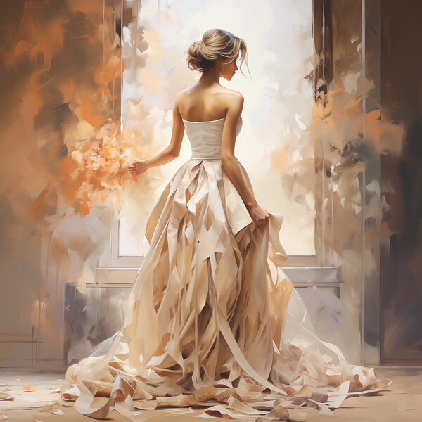 A woman in a dress