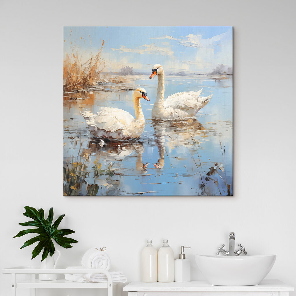 Two swans in a lake Two swans in a lake