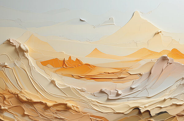 A paper cut out of a desert A paper cut out of a desert