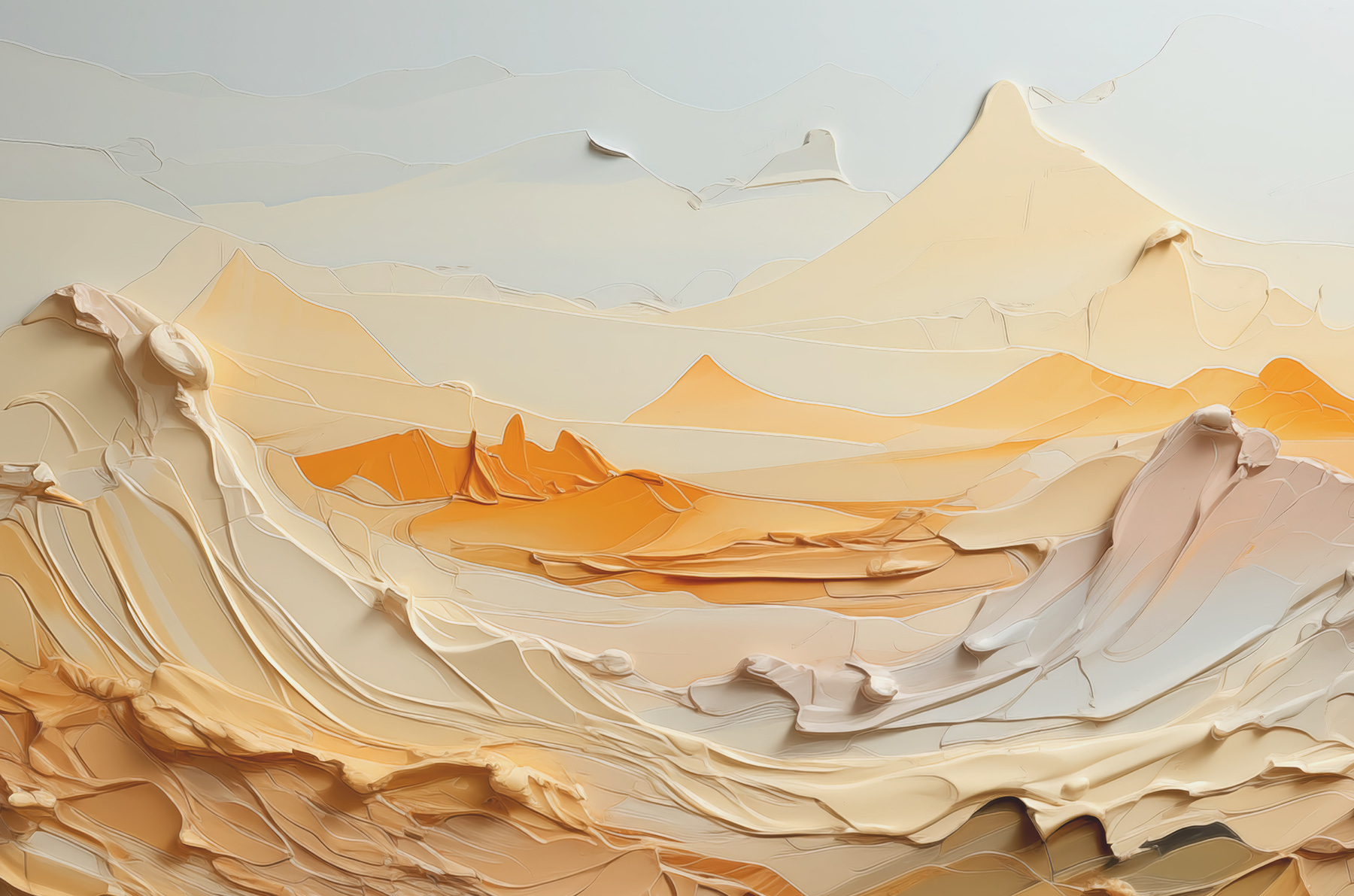 A paper cut out of a desert A paper cut out of a desert