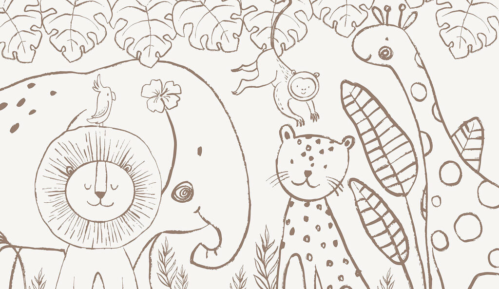 Un dessin d'animaux et de plantes Un dessin d'animaux et de plantes