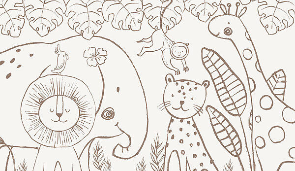 Un dessin d'animaux et de plantes Un dessin d'animaux et de plantes