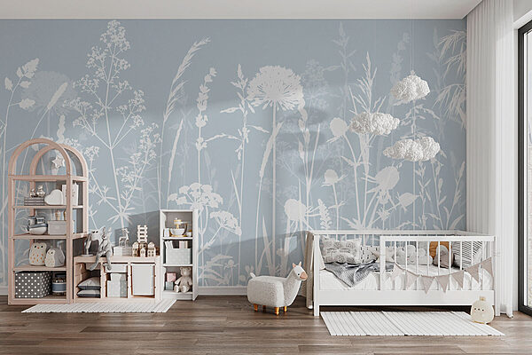Une silhouette blanche de fleurs Une silhouette blanche de fleurs