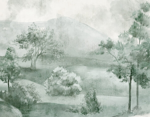 Un paysage avec des arbres et des montagnes Un paysage avec des arbres et des montagnes