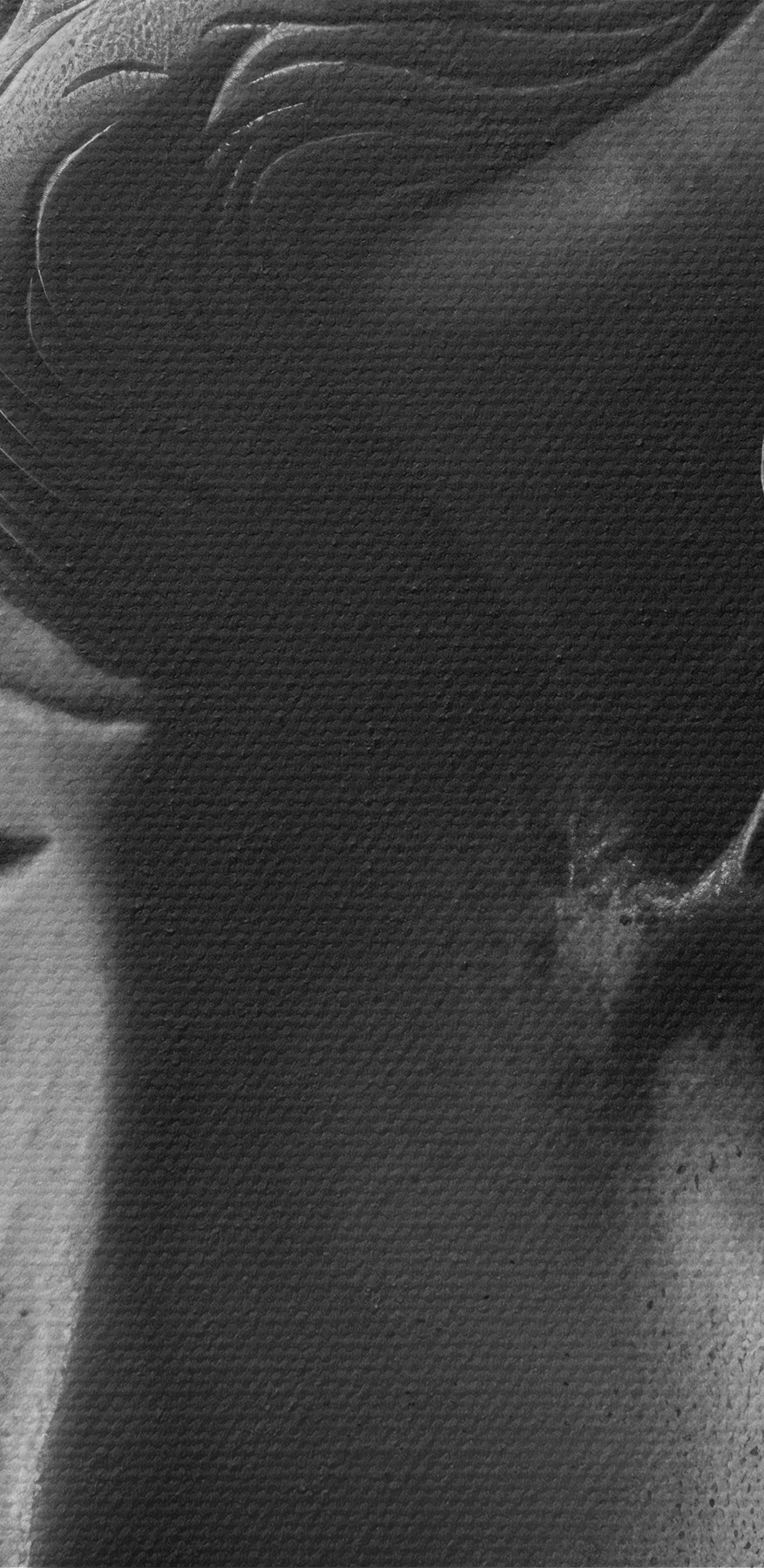Statue d&#8217un visage d&#8217homme