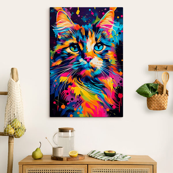 Un chat coloré aux yeux bleus Un chat coloré aux yeux bleus
