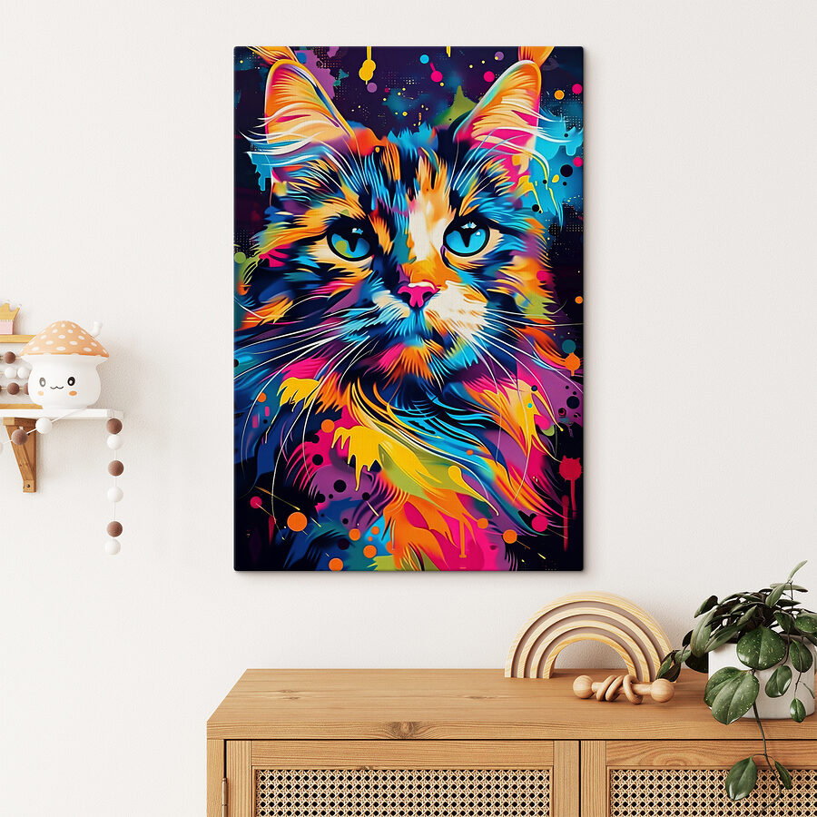 Un chat coloré aux yeux bleus Un chat coloré aux yeux bleus
