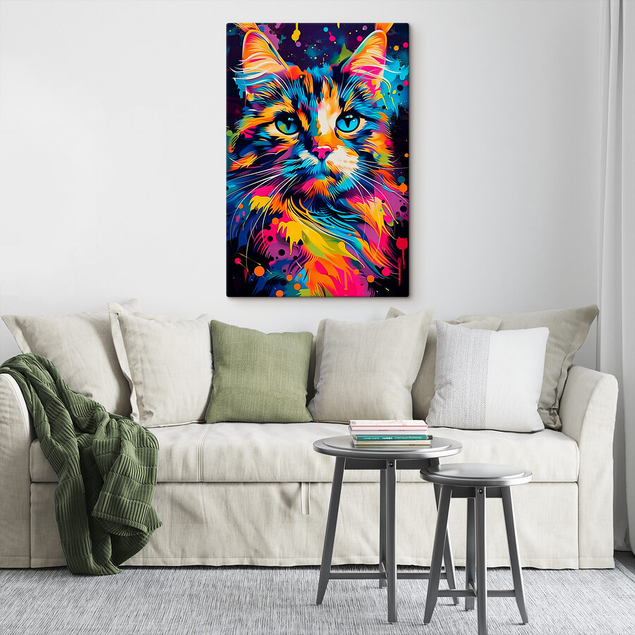 Un chat coloré aux yeux bleus Un chat coloré aux yeux bleus