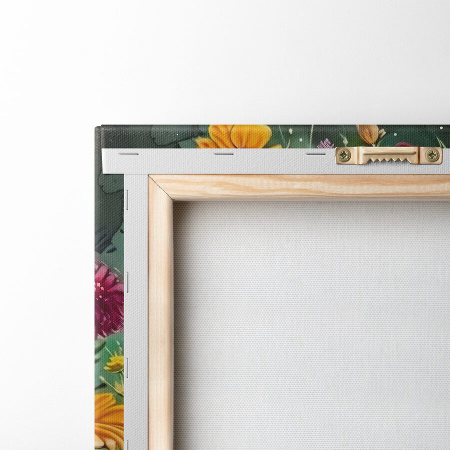 Un cœur coloré avec des fleurs