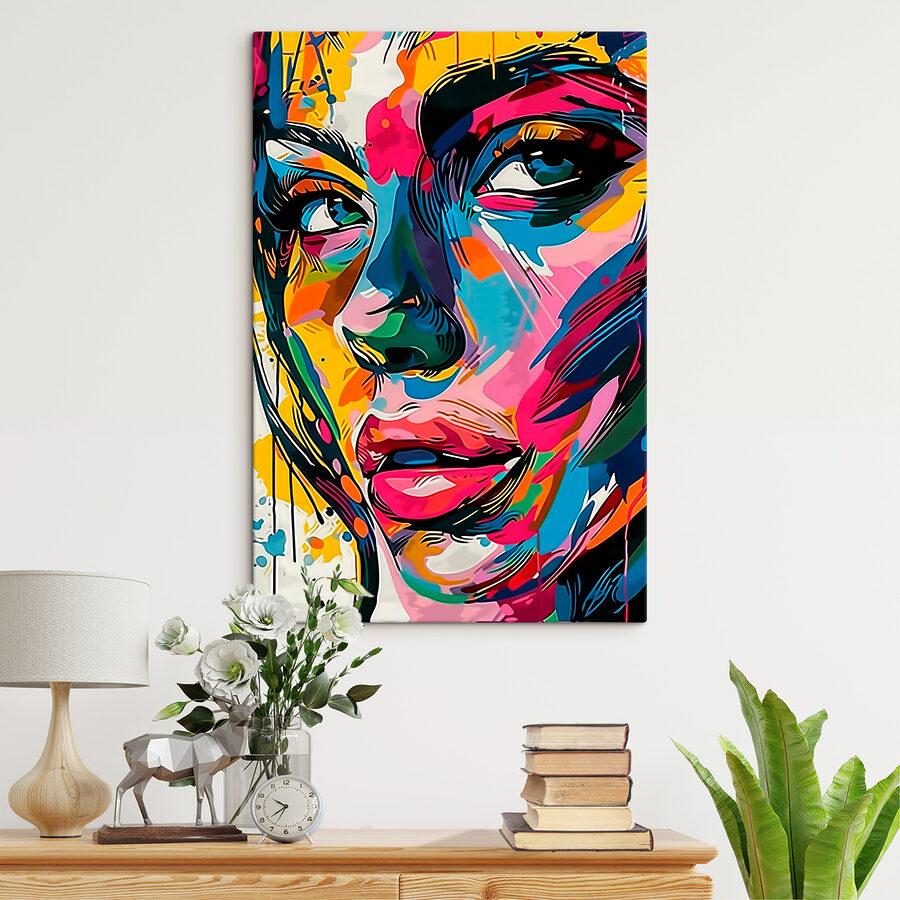 Le visage coloré d'une femme Le visage coloré d'une femme